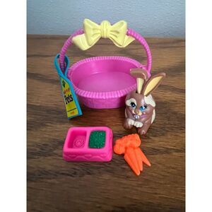 Kenner - Littlest Pet Shop - Snuggle Bunny w/ Basket - 1992, EUC
